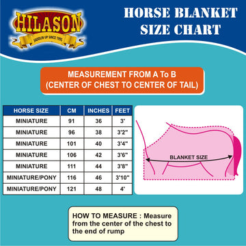 HILASON 600D Winter Waterproof Miniature Horse Turnout Blanket